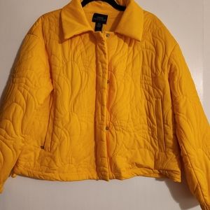Yellow quilted jacket